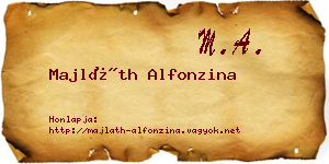 Majláth Alfonzina névjegykártya